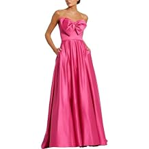 Hot Pink A-Line Bow Ballgown by Mac Duggal