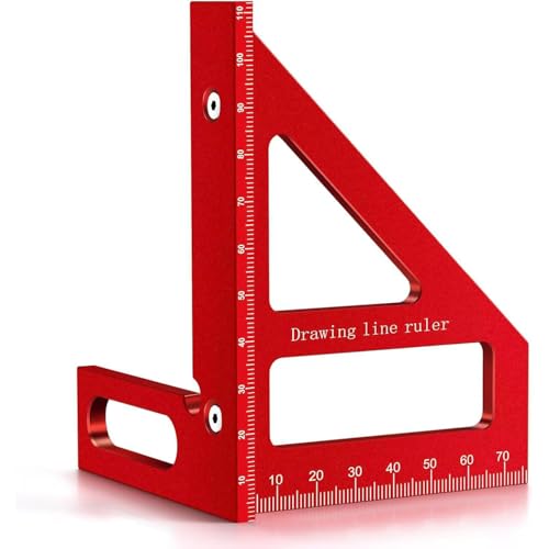 3D Multi Angle Measuring Ruler, Carpenter Square High Precision Square Woodworking Square Tool Measuring with Angle Position Pin for Engineer Carpenter Metre
