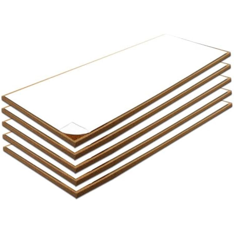 Cork Sheets with Adhesive: 12 Wide X 36 Long X 116 Thick, 5 Pack