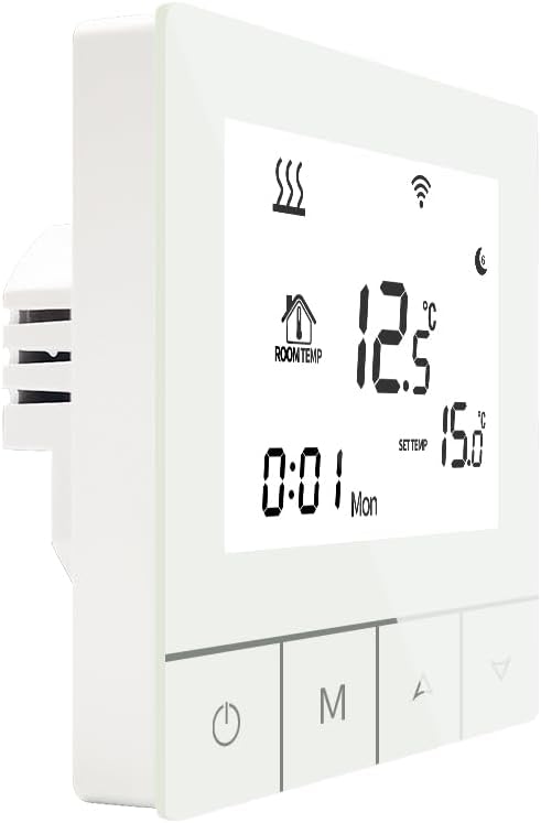 WiFi Thermostat for Gas/Water Heating,White