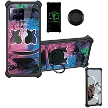 Aroepurt REVVL 7 PRO 5G Case Compatible for T-Mobile REVVL 7 PRO 5G Phone Case Cover [Ring Support][Hard PC + Soft Silicone] [Luminous Effect] YGH-BQ