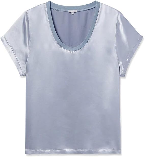 PJ Harlow Gianna - Satin V-Neck Tee