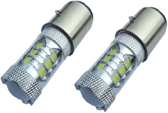 britelites 2x H6 BA20D Type 112W High Power LED Xenon White Light Bulb