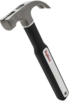 Big Horn 15153 8 Oz Mini Claw Hammer with Rubber Coated Handle & Magnetic Nail Starter
