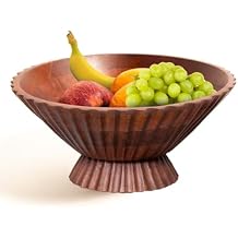Folkulture Wooden Fruit Bowl for Kitchen Island | (11") Countertop or Eco Friendly Decorative Centerpiece Table Decorations | Decorative Bowls, Fruits Tray or Fruit's Holder for Kitchen Counter Decor