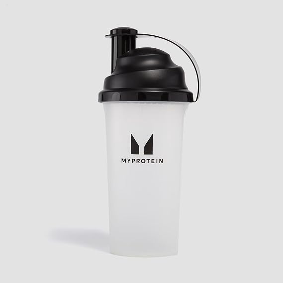 Myprotein Supplement Shaker, MixMaster, 23.6oz, Plastic Bottle with Mesh Blender, Clear/Black, Screw-Top Lid, Adult, Dishwasher Safe