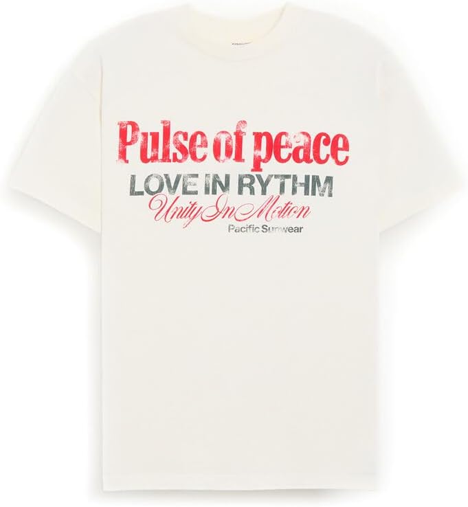 PacSun Mens Pulse of Peace T-Shirt - Multicolor