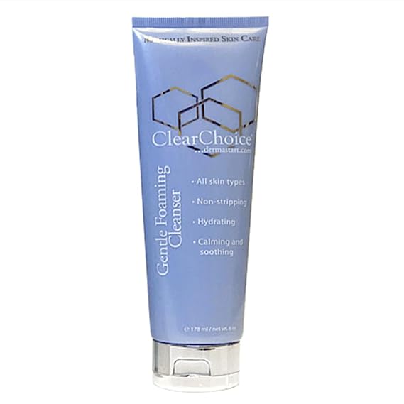 Clear Choice Gentle Foaming Cleanser - Soap-Free Foaming Cleaning Gel for Balanced, Hydrated Skin - 6 Ounces