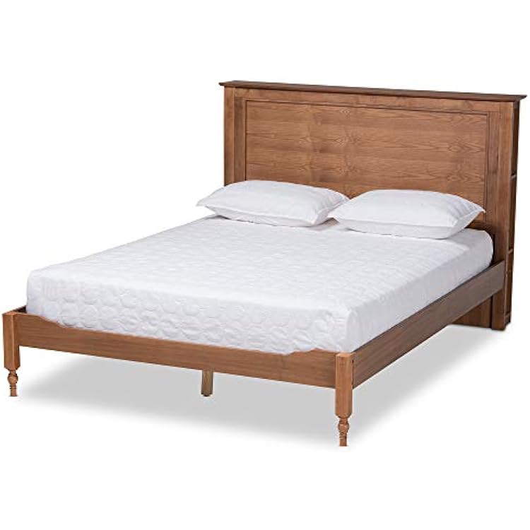 Baxton Studio Beds Platform, King, Ash walnut