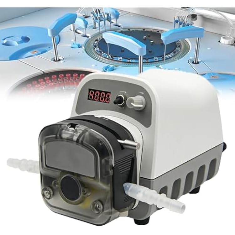 Intelligent Peristaltic Pump, Peristaltic Dosing Pump, with Digital Display Screen, Forward and Reverse Switch, Supports Suction Back, Flow Rate 1500mlmin, for Liquid Transfer and Lab Filling