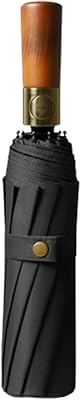 travel umbrella, Portable Travel Umbrella - Umbrellas for Rain Windproof, Strong Compact Umbrella Luxurious Real Wood Handle Automatic Open Close, Golf Umbrella, Backpack, And On-The-Go