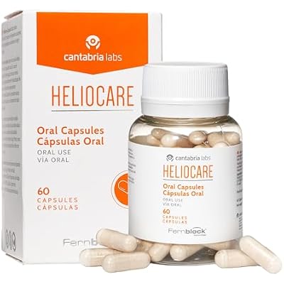 Cantabria Labs Heliocare Dietary Supplement: 240mg Polypodium Leucotomos Extract Pills - Antioxidant Rich Formula with Fernblock and PLE Technology - 60 Veggie Capsules
