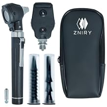 Veterinary Premium Student Home Use Ent Diagnostic Otoscope Kit Set Led Otoscope 3.5v Plus 10 Specula (Black)