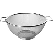 Fackelmann 7.9 x 3.5 x 9.8" Stainless Steel Colander, Silver