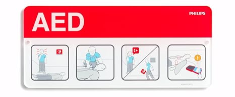 Philips HeartStart AED Awareness Placard, 989803170901