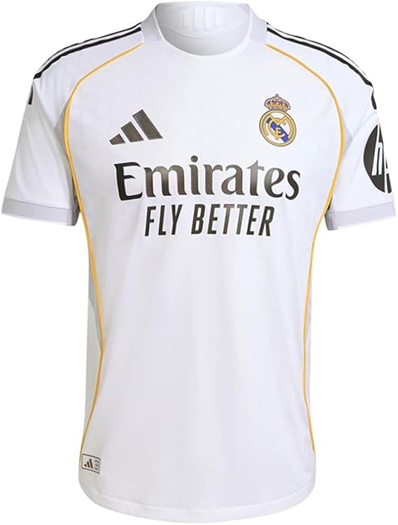 adidas Mens Real Madrid 2526 Home Authentic Jersey Soccer Cleats - White - Size S