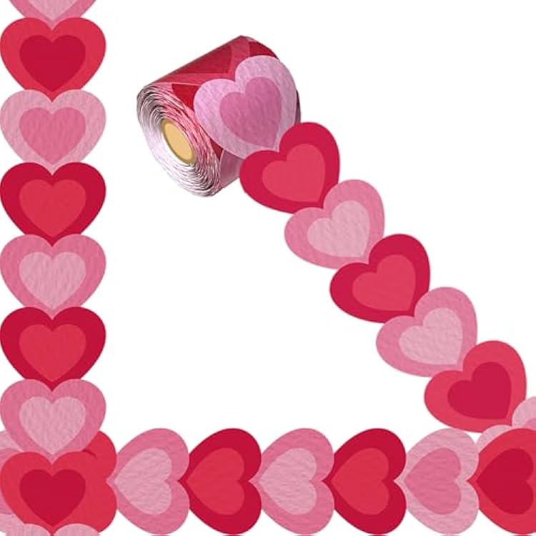 69 Ft Valentines Day Bulletin Board Border Heart Trim,for Poster BoardsWedding Anniversary Party Classroom School Decoration