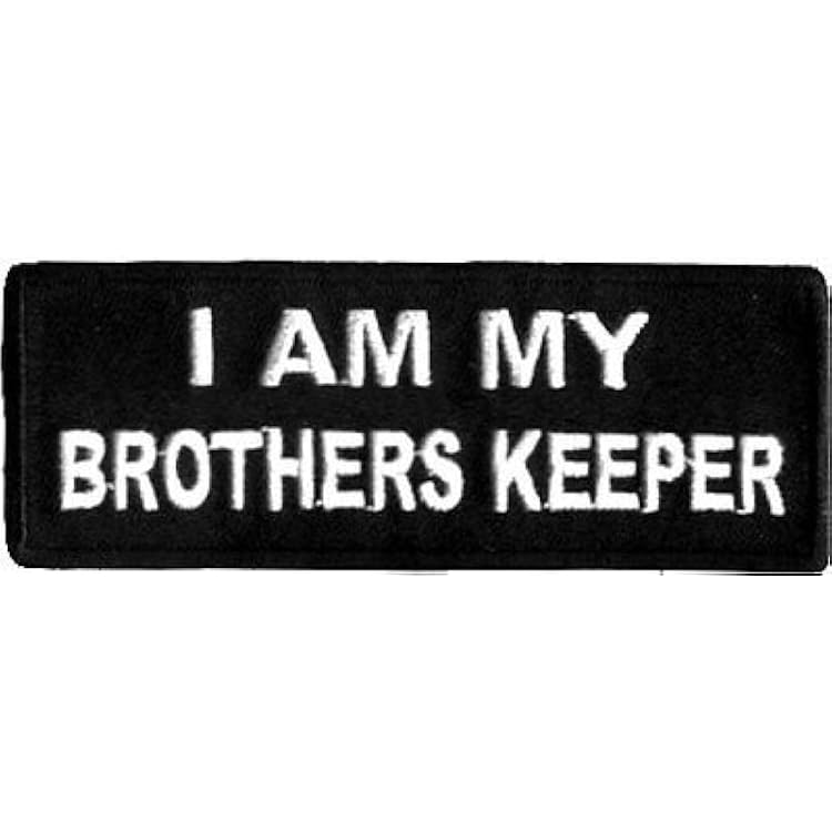 e specialties I AM MY BROTHERS KEEPER Embroidered Rectangular Patch - 1 pc