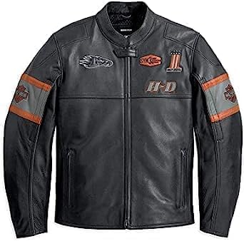 Mens Harley-D Biker Leather Jacket | Motorcycle Leather Jacket for Men