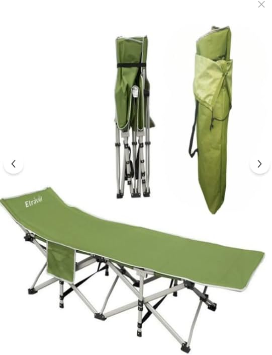 CR-1188 Foldable Chaise Lounge Camping Bed Beach Bed Camping Green