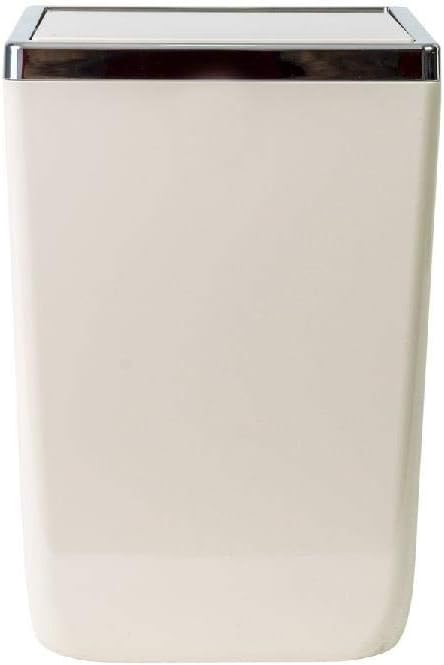Primanova Tuscan Bucket with Lid, Plastic/Steel, Beige, 6L lt, 175 x 175 x 260 mm