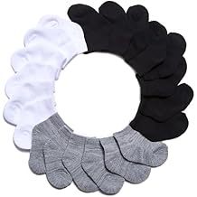 Nuby Infant Boys Basics 10-Pack Half Cushion Low Cut Baby Socks