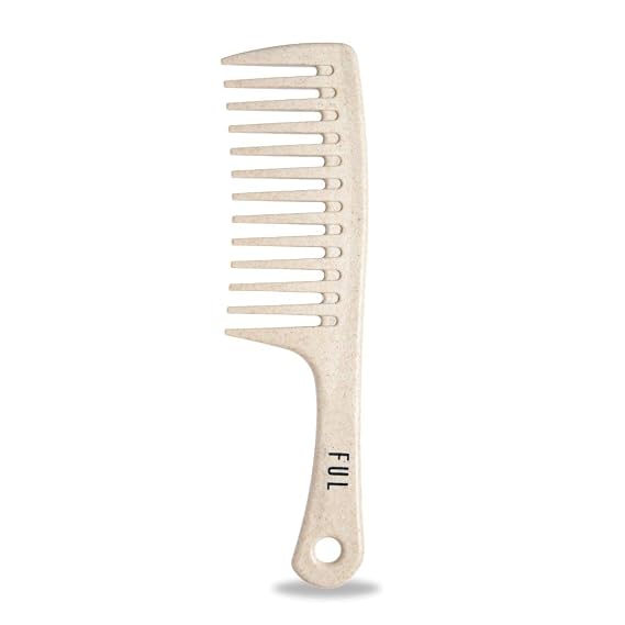 FUL Wide Tooth Comb for Afro, Curly and Wavy Hair, Detangling Shower Comb | For styling. Suits women and men