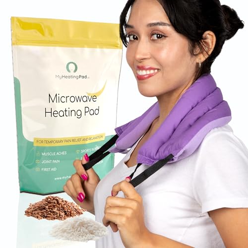 Microwavable Heating Pad for Lower Back, Neck, and Shoulder Pain Relief - Moist Microwave Heating Pad for Muscles and Joints - Microwave Hot Pack Heat Pad for Cramps -1 Heat Pack Purple-Lavender Scent