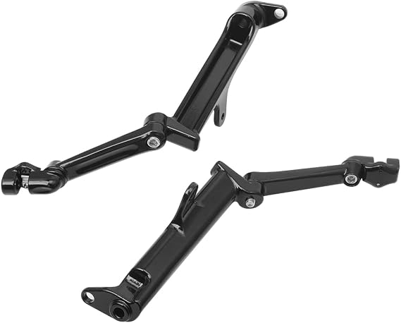 Black Adjustable Frame Mounted Highway Peg Mounts with Extended Arm For Harley Touring 2009-2020