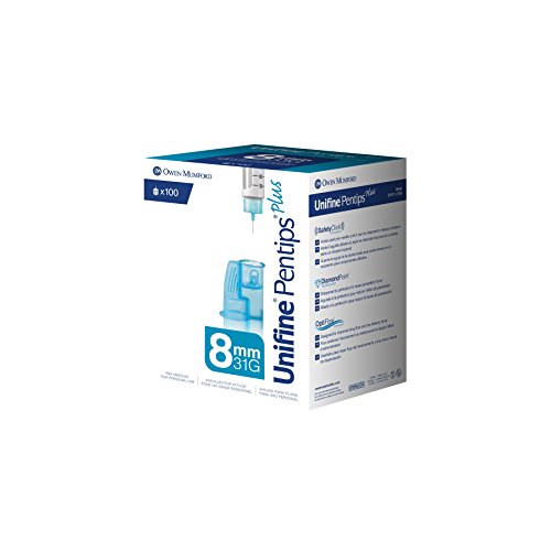 Owen Mumford Unifine Pentips Plus 8mm X 31G, 100 Count