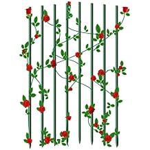 20 Pack, 1/5 Inch Dia, Ecofriendly Plant Stakes, Garden Stakes, Green (1/4 x4')