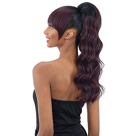 LOOSE DEEP CHINA BANG (2 Dark Brown) - Freetress Equal Synthetic Drawstring Bang & Ponytail