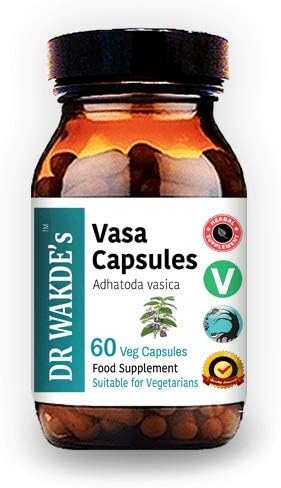 DR WAKDE'S Vasa Capsules (Adulasa, Adhatoda vasica, 60 Veg Caps, Plant-Based Supplement, Ayurvedic Herb, All Natural, Vegan)