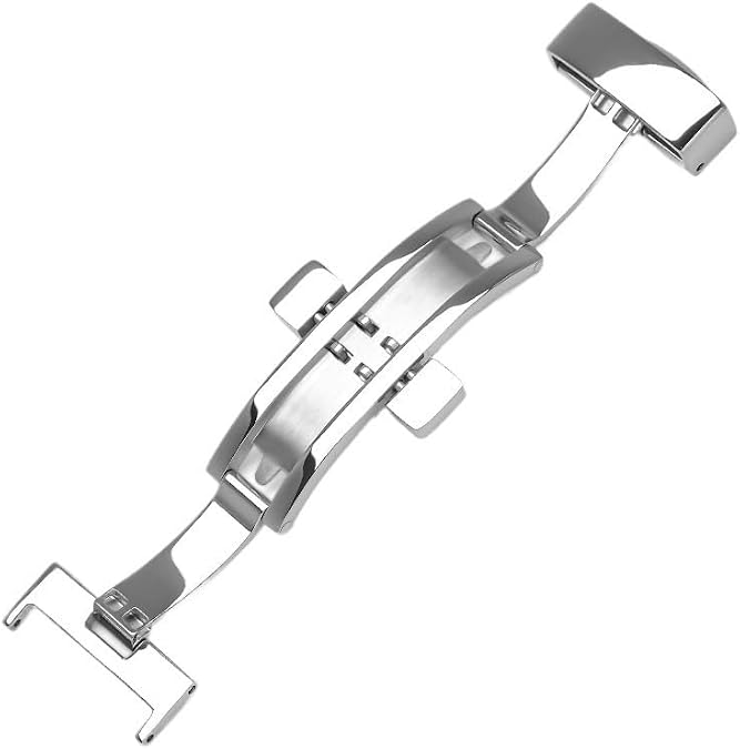 Stainless Steel Double Press Butterfly Watch Buckle For Longines