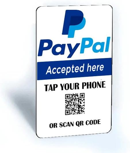 Contactless Sharing Smart NFC PayPal Payment Card + QR Code