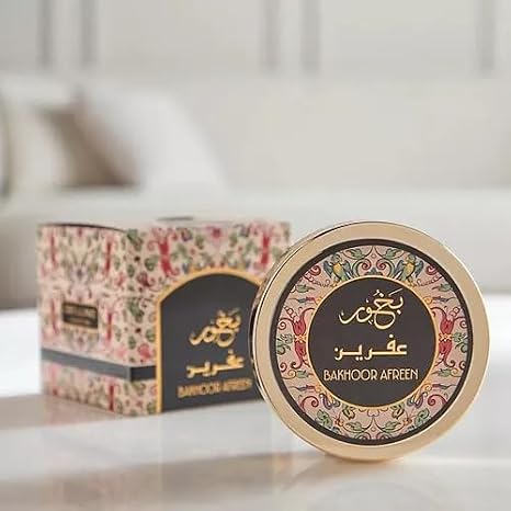 Hamidi Deluxe Bakhoor Afreen 55 gm Premium Arabic Oud Incense | Long-Lasting Oriental Fragrance for Home, Office & Meditation