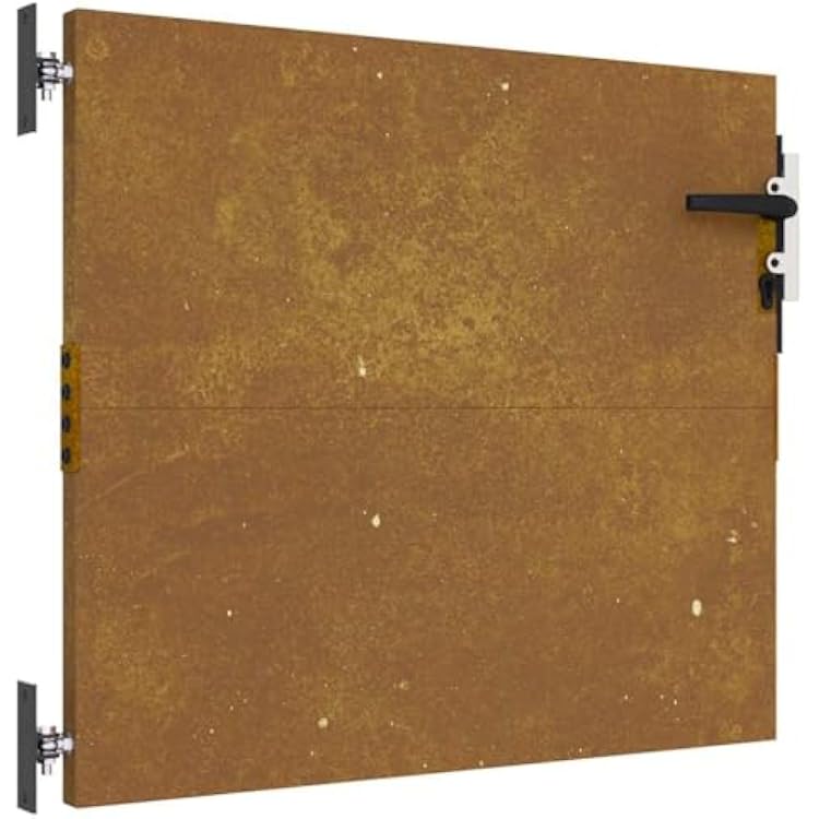 vidaXL Garden Gate 33.5x39.4 Corten Steel, Metal gate, Front Garden gate, Locking Garden gate, Steel gate, hinged gate, Side gate, Outdoor gate