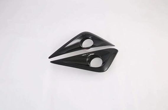 / 2Pcs Carbon Fiber Style Front Fog Light Lamp Cover Trim Molding for Toyota Rush 2018-2021