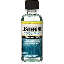 Listerine Cool Mint Zero Alcohol Mouthwash, 3.2 oz (Pack of 2)