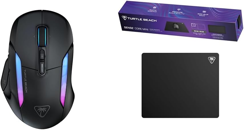 Gaming MouseMini Mouse Pad Set TURTLE BEACH Kone II Air Black Wireless  Sense Core MINI