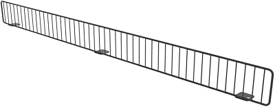 DGS Retail Wire Shelf Front Fence for 36 W Lozier & Madix Gondola Shelves Wire Shelving, Black, 3 H