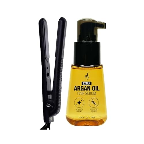 HerStyler Forever Straightning Flat Iron and HerStyler Advanced Argan Oil Hair Serum Set