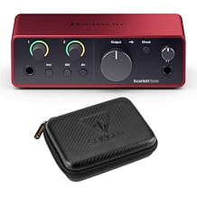 Focusrite Scarlett Solo 4rd Gen USB Audio Interface for PC + Slinger HD-1 Case Bundle, Pro Sound, Ultimate Protection