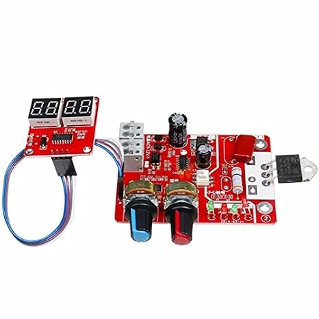 Lysee 3D Printer Parts & Accessories - NY-D02 100A/40A Double Pulse Encoder Spot Soldering Station Time Current Controller Control Board Adjustable Digital Display - (Color: 100A Controller)