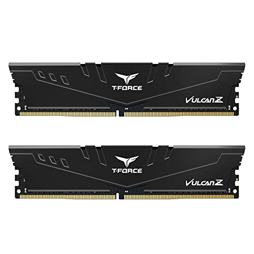 TEAMGROUP T-Force Vulcan Z DDR4 16GB Kit 2x8GB 3200MHz PC4-25600 CL16 Desktop Memory Module Ram Black TLZBD416G3200HC16FDC01