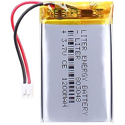 Liter 3.7V 1200mAh 803048 Rechargeable Lithium Polymer ion Battery with JST 2.0mm Connector