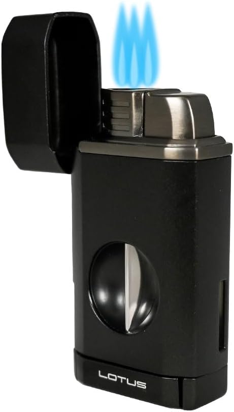 Lotus Rocket Triple Torch Lighter (Black)