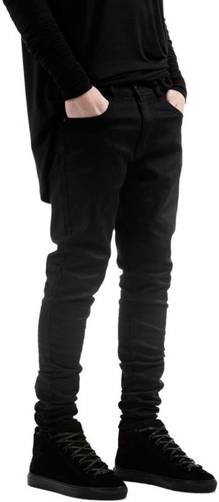 LONGBIDA Men's Slim Fit Ripped Stretch Skinny Jeans Distressed Denim Pants