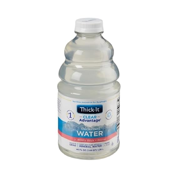 Thick-It AquaCareH2O Thickened Beverage 46 oz. Bottle Unflavored Ready to Use Nectar Consistency, B480-A7044 - Sold by: Pack of One
