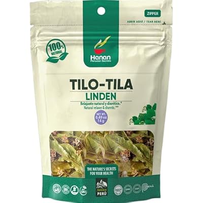 Hanan Linden Loose Herbs Tilo Tila 0.5 oz 14 g - Natural, Dried Linden Plant Leaf for Herbal Tea Supplement